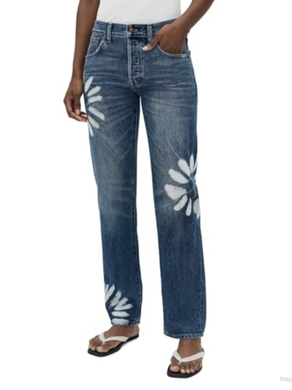 Madewell Dean Easy Straight Jeans Relaxed Fit Non-Stretch Denim
